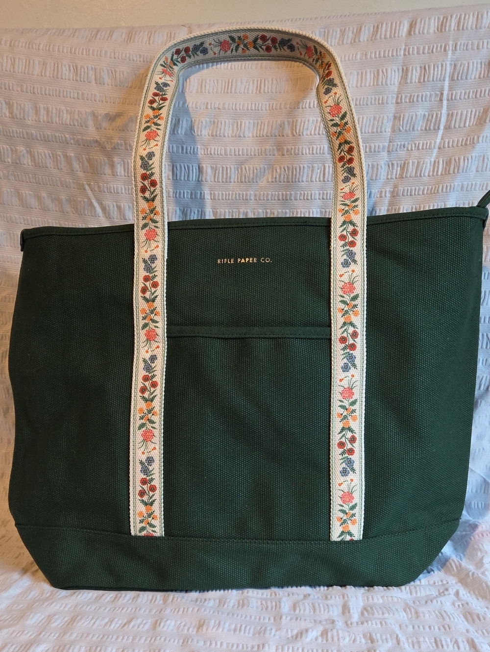 NWOT Rifle Paper Co. Garden Study Canvas Carry All Tote Bag